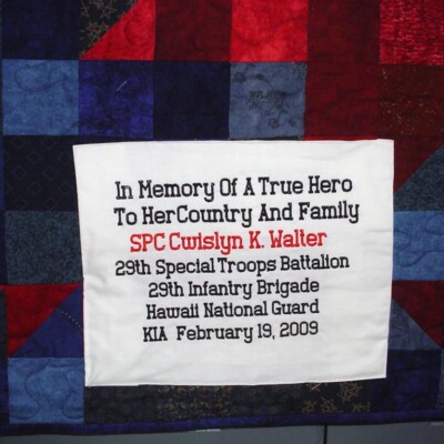 Spc. Cwislyn K. Walter